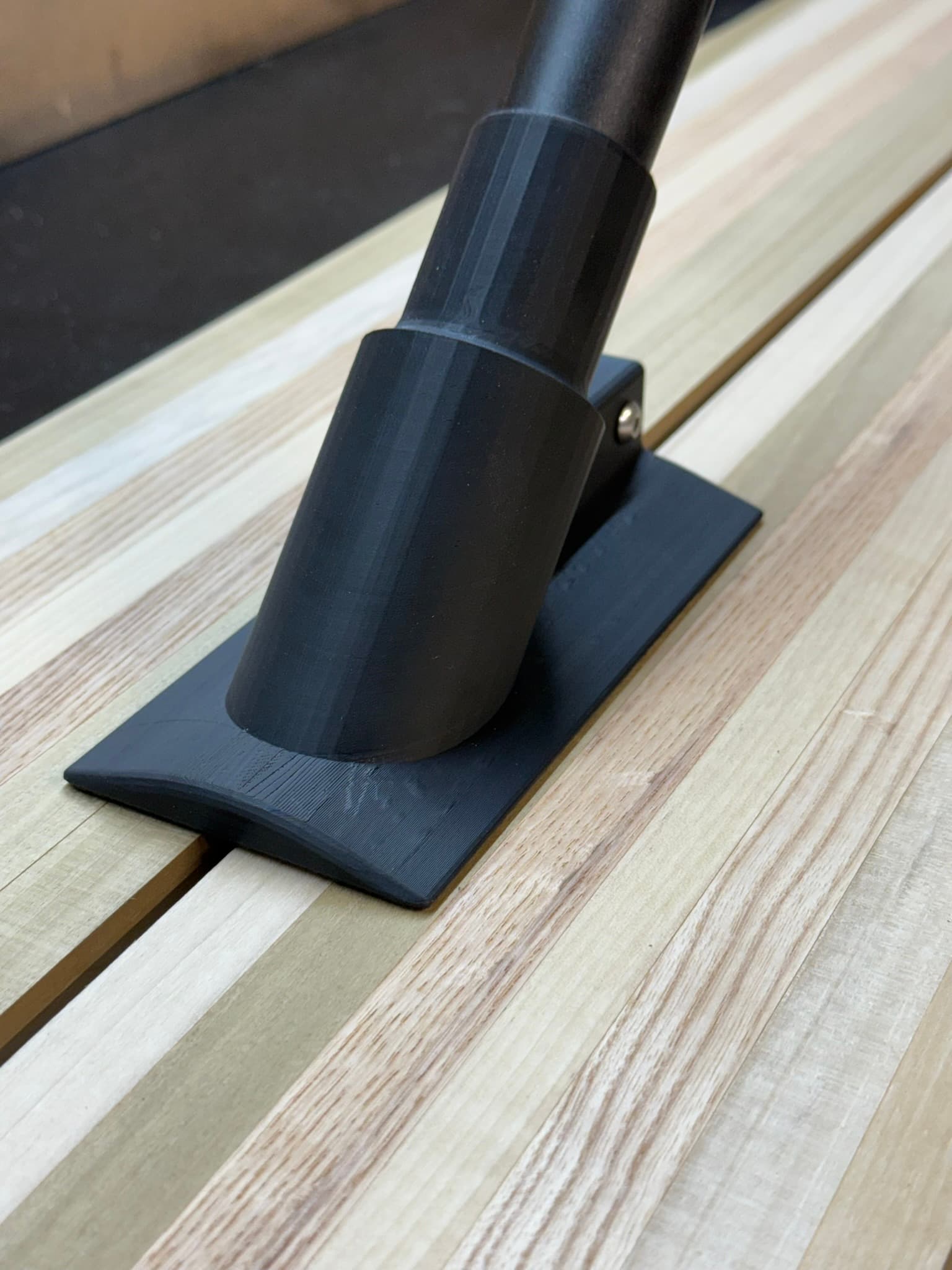 DEC VAC cleaning a deck gap